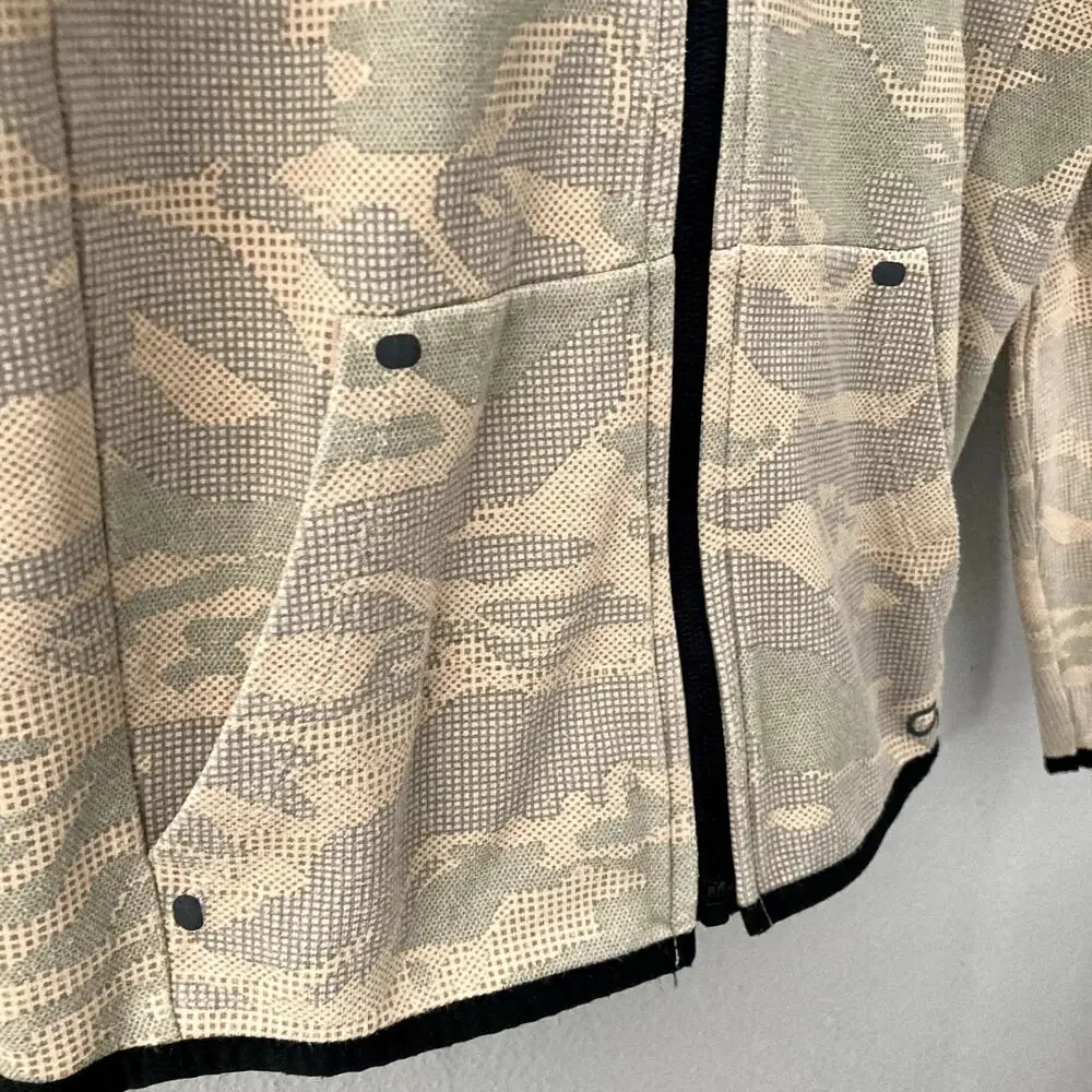 Gap Fit Full Zip Hoodie - Pixelated Camo - Tan - 8 Medium